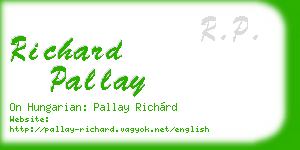 richard pallay business card